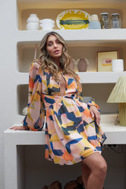 Sohail Dress - Orange Print