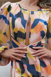 Sohail Dress - Orange Print