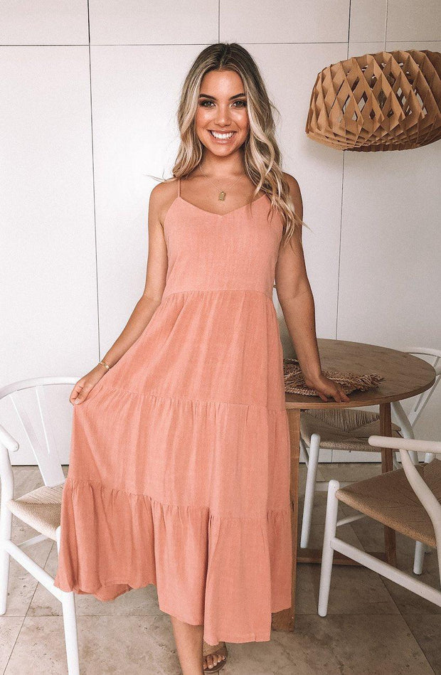 Sonya Dress - Rust-Dresses-Womens Clothing-ESTHER & CO.
