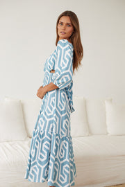 Vidula Dress - Blue Print