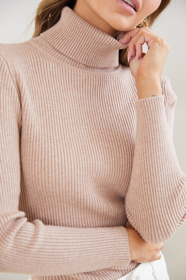 Zeruah Knit Top - Beige-Tops-Womens Clothing-ESTHER & CO.