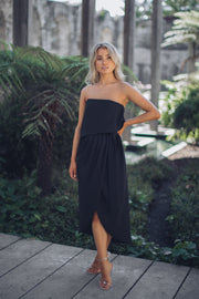 Fleur Strapless Dress - Black