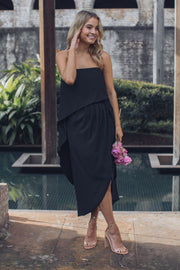 Fleur Strapless Dress - Black