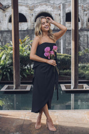 Fleur Strapless Dress - Black