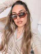 Millie tortoise sunglasses, angle view