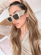 Freya green sunglasses, side view