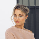 Harmony clear frame sunglasses, folded view