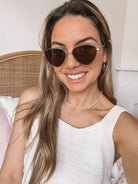 Cora silver-tone sunglasses, folded view