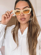 Ocean yellow sunglasses, side view