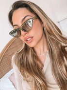 Finlay green sunglasses, side view