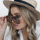 Ricky tortoise sunglasses, folded view