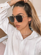 Jamie gold-tone sunglasses, side view