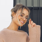 Harmony clear frame sunglasses, detail view