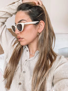 Bloom yellow sunglasses, folded view