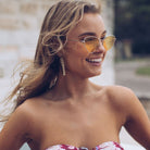 Dayton yellow sunglasses, folded view