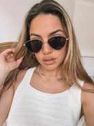 Cora gold-tone sunglasses, side view