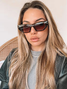 Millie dark tortoise sunglasses, side view