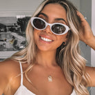 Lucie white sunglasses
